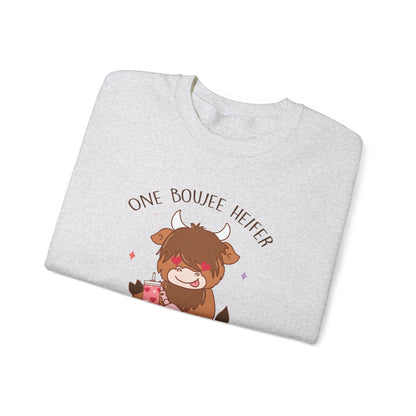 Valentine's Day Stanley One Bougee Heifer Funny, Crewneck Sweatshirt, 7 Colors Available