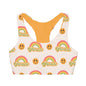 Retro Smile Face Sports Bra