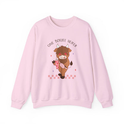 Valentine's Day Stanley One Bougee Heifer Funny, Crewneck Sweatshirt, 7 Colors Available