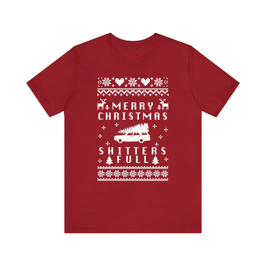 Merry Christmas Shitters Full Ugly Sweater Christmas Party Funny T-Shirt