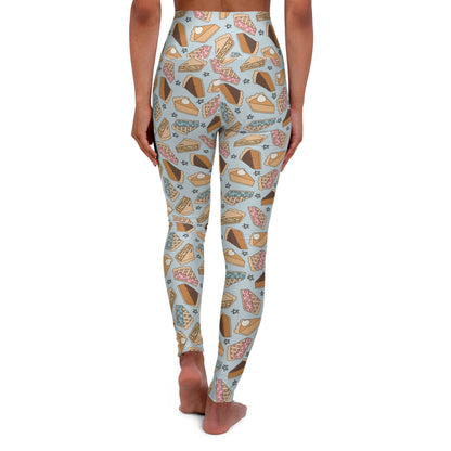 Thanksgiving Pie Women's High Waisted Yoga Leggings