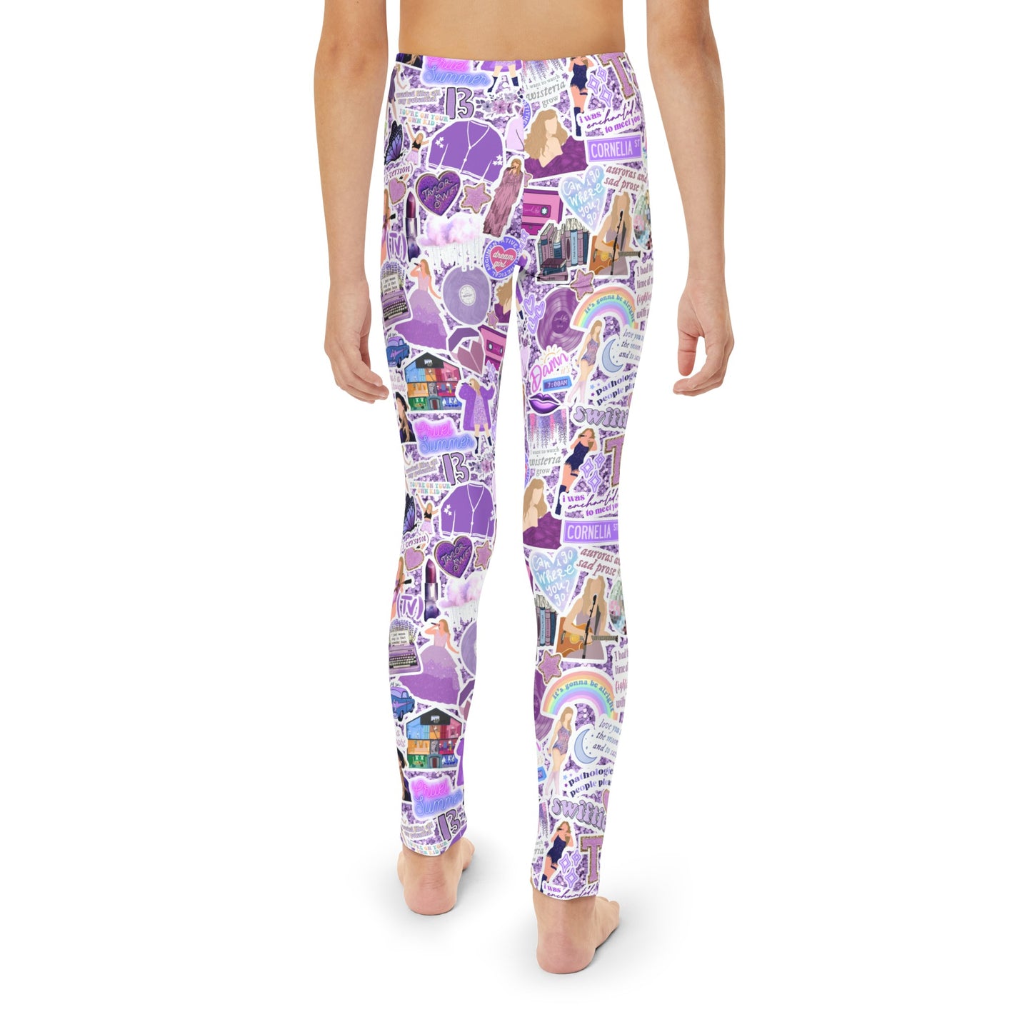 Purple Swiftie Girls Full-Length Leggings