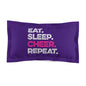 Purple Eat Sleep CHEER, Pillow Sham