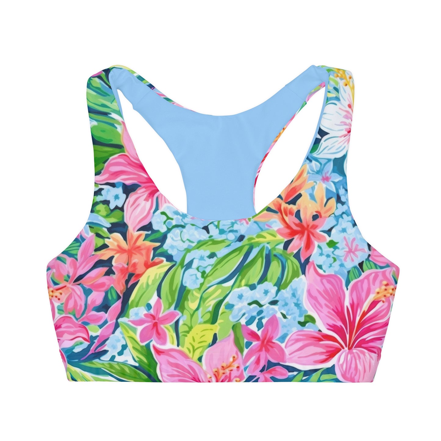 Preppy Tropical 4 Girls Sports Bra, Summer Style