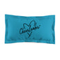 Aqua and Black Cheerleader Pillow Sham, Design on Front and Cream Back, Please Select QTY 2 for a Pair