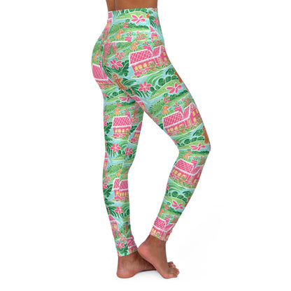 Preppy Gingerbread Gingerbread Christmas High Waisted Yoga Leggings