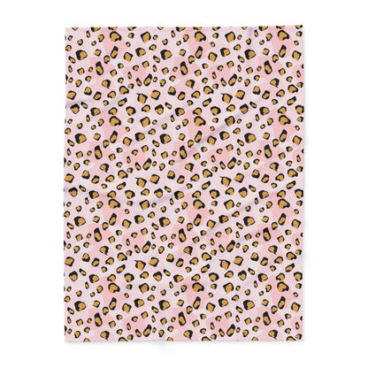 Pink Leopard Arctic Fleece Blanket