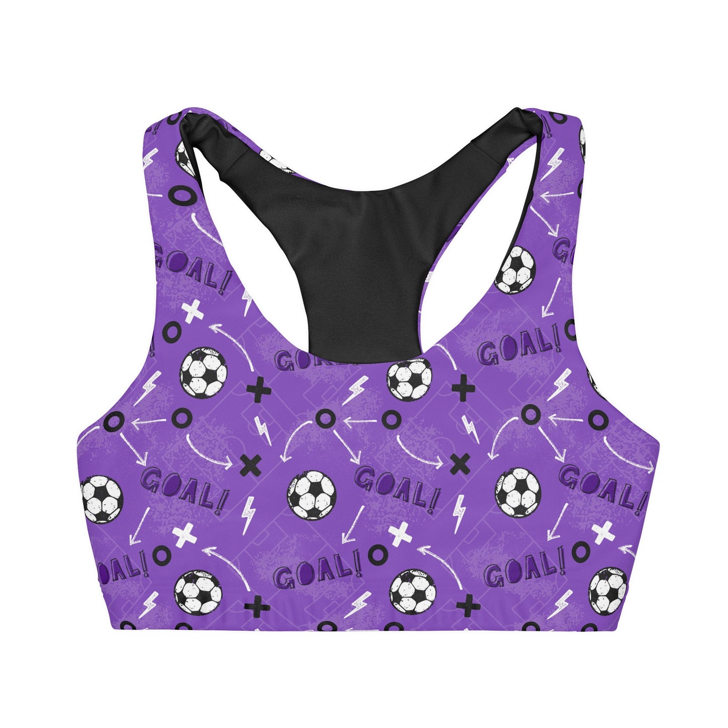 Purple Girls GOAL Soccer Girls' Sports Bra