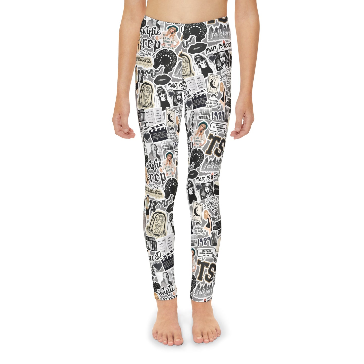 Kids Black Swiftie Full-Length Leggings