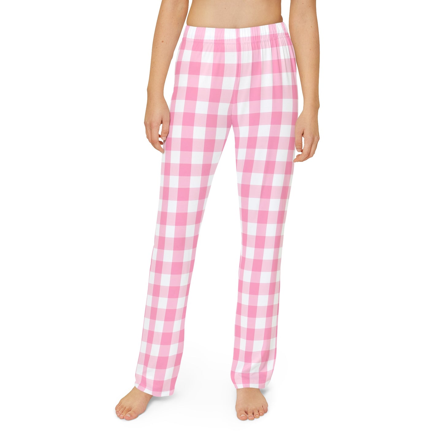 Pink Gingham Barbie Inspired Kids Pajama Pants