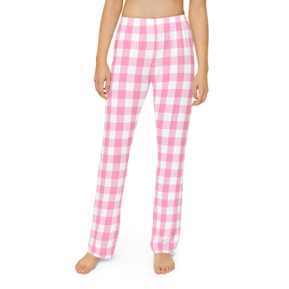 Pink Gingham Barbie Inspired Kids Pajama Pants