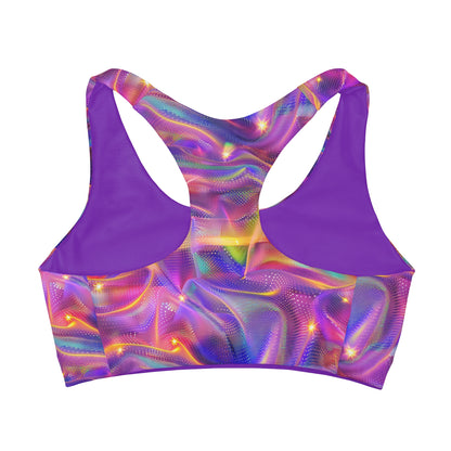 Neon Glitter GRAPHIC 2 Girls Seamless Sports Bra