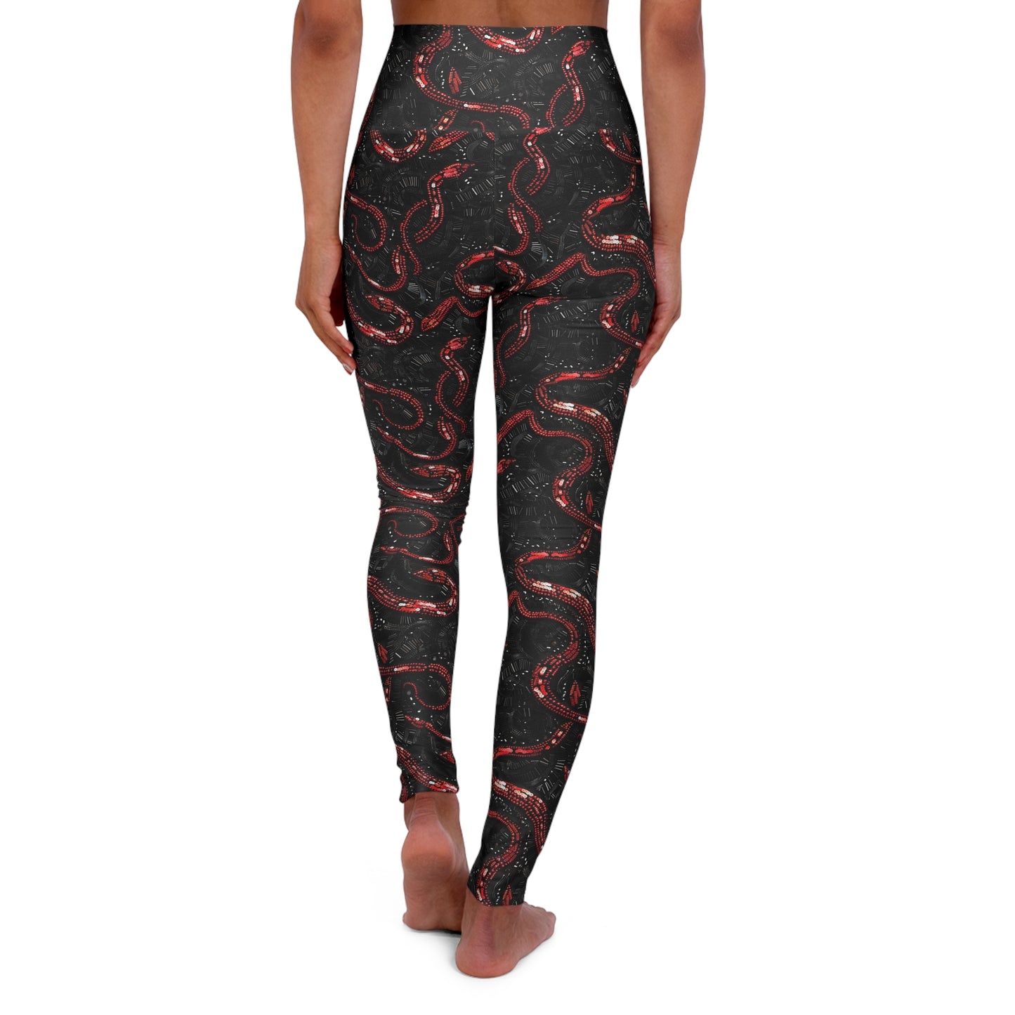 Black and Red Snake Swiftie High Waisted TEEN/ADULT Leggings