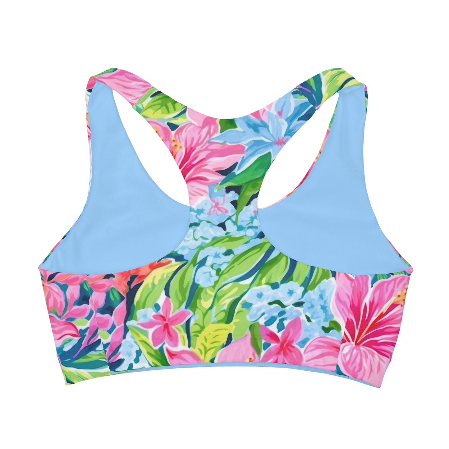 Preppy Tropical 4 Girls Sports Bra, Summer Style