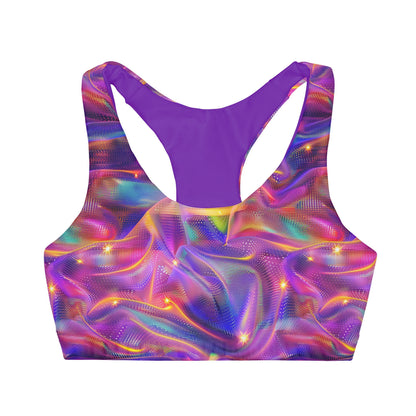 Neon Glitter GRAPHIC 2 Girls Seamless Sports Bra