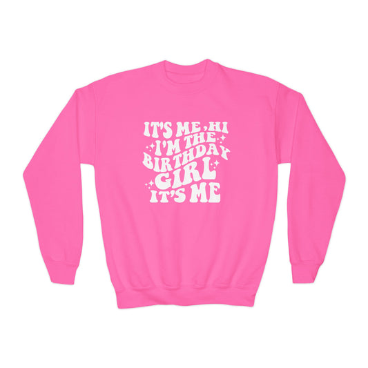 Girls Hi it's Me, Swiftie Style Birthday Sweatshirt