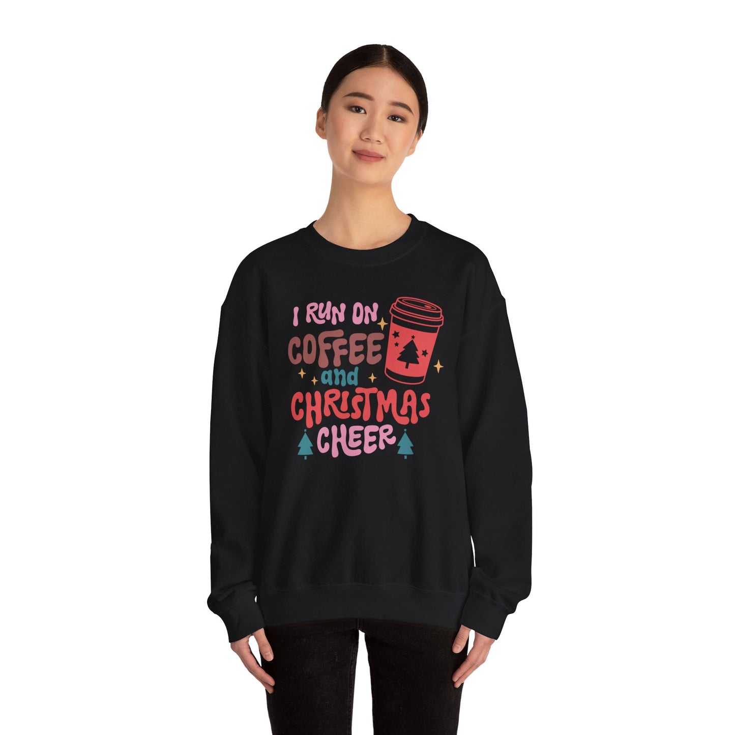 I run on Coffee and Christmas Cheer Unisex Heavy Blend™ Crewneck Sweatshirt