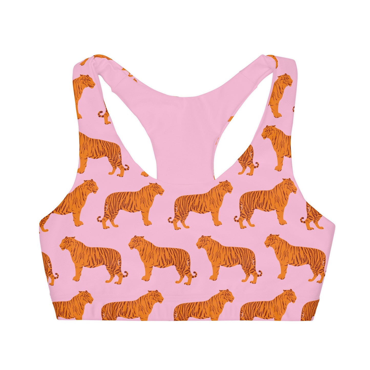 Clemson Inspired Tigers Pink Girls Sports Bra