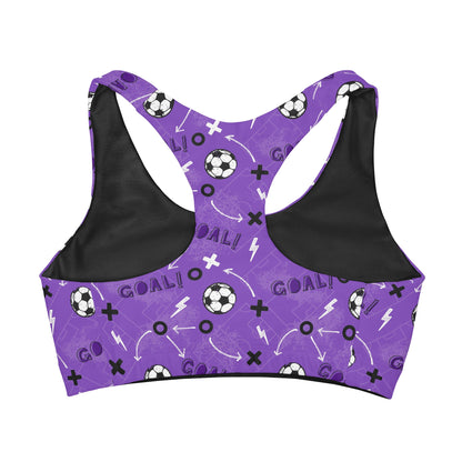 Purple Girls GOAL Soccer Girls' Sports Bra