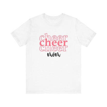 Cheer Stacked Mom, Pink, Light Blue, White