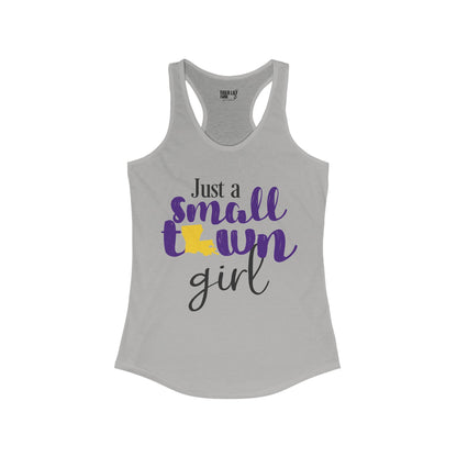 Just a Small Town Girl, LSU Louisiana Racerback Tank Top