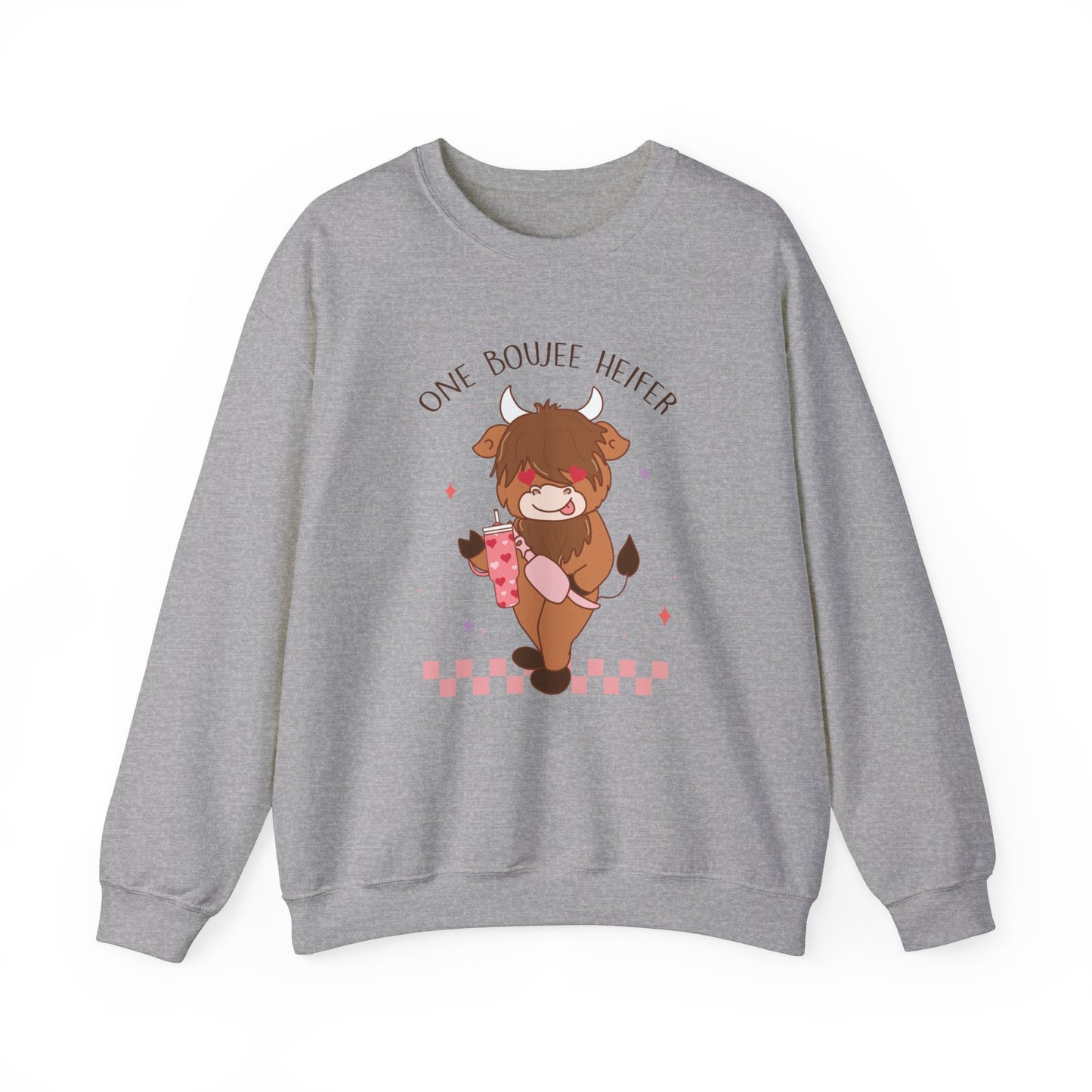 Valentine's Day Stanley One Bougee Heifer Funny, Crewneck Sweatshirt, 7 Colors Available