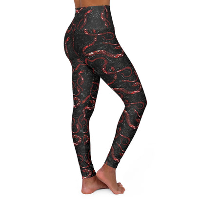 Black and Red Snake Swiftie High Waisted TEEN/ADULT Leggings