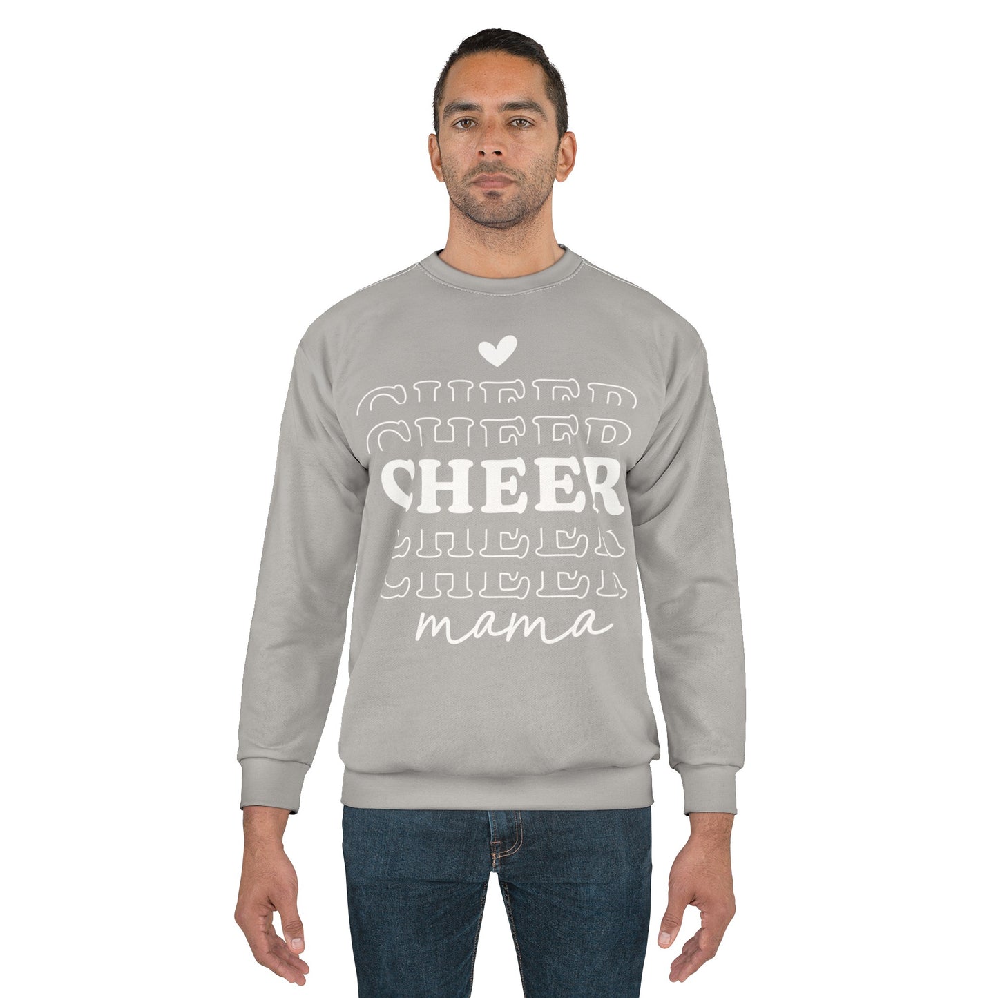 Grey Cheer Mama Repeating Pattern Sweatshirt