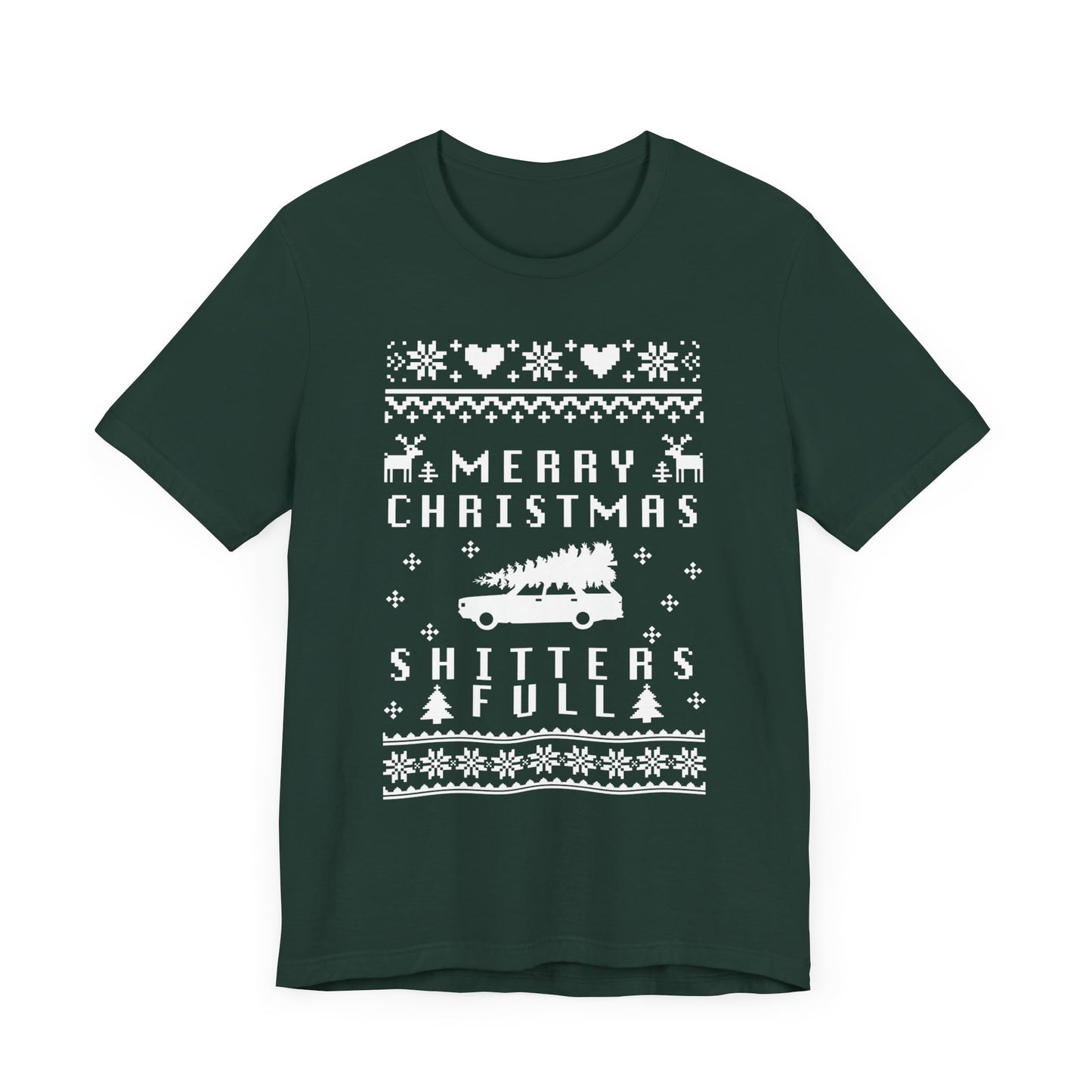 Merry Christmas Shitters Full Ugly Sweater Christmas Party Funny T-Shirt