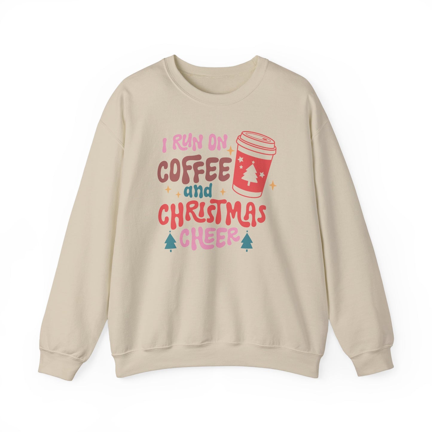 I run on Coffee and Christmas Cheer Unisex Heavy Blend™ Crewneck Sweatshirt