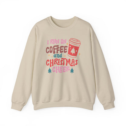 I run on Coffee and Christmas Cheer Unisex Heavy Blend™ Crewneck Sweatshirt