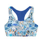 Swiftie Blue Girls' Double Lined Seamless Sports Bra