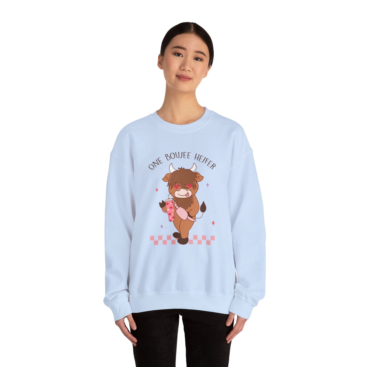 Valentine's Day Stanley One Bougee Heifer Funny, Crewneck Sweatshirt, 7 Colors Available