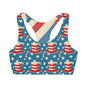 American Pride USA 4th of July Girls Seamless Sports Bra