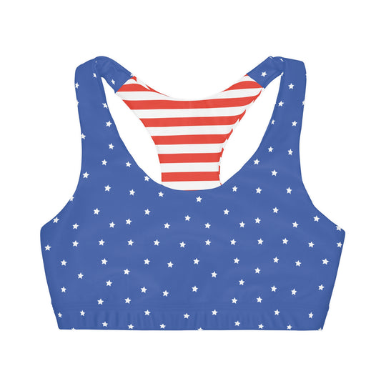 4th of July Style 5 Girls Sports Bra, Independence Day