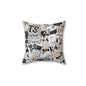 Black Swiftie Square Pillow with Insert, Offered in 4 Sizes