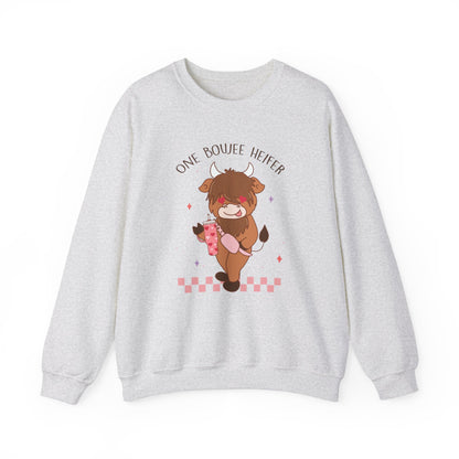 Valentine's Day Stanley One Bougee Heifer Funny, Crewneck Sweatshirt, 7 Colors Available