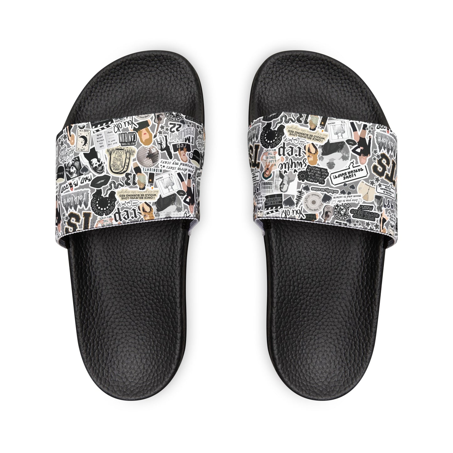 Youth Swiftie Black Strap Sandals