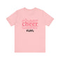 Cheer Stacked Mom, Pink, Light Blue, White