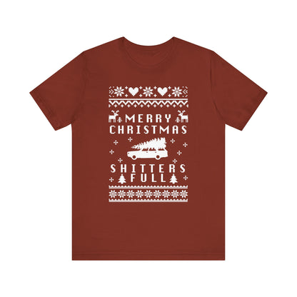 Merry Christmas Shitters Full Ugly Sweater Christmas Party Funny T-Shirt