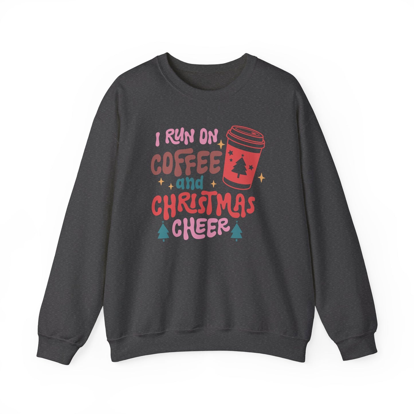 I run on Coffee and Christmas Cheer Unisex Heavy Blend™ Crewneck Sweatshirt