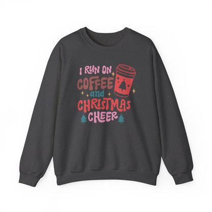 I run on Coffee and Christmas Cheer Unisex Heavy Blend™ Crewneck Sweatshirt