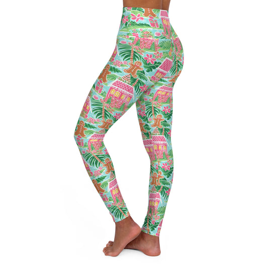 Preppy Gingerbread Gingerbread Christmas High Waisted Yoga Leggings