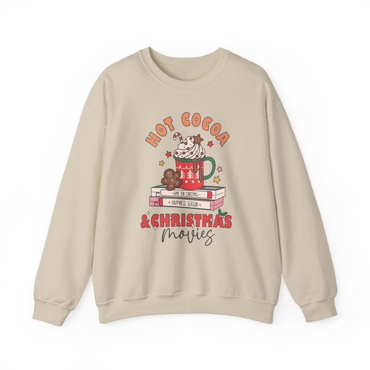 Hot Cocoa and Christmas Movies Crewneck Sweatshirt