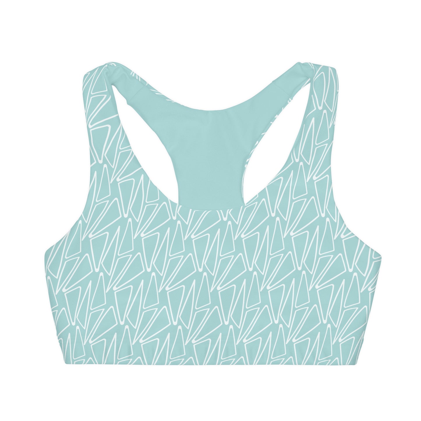 Teal Triangle Style Girls Seamless Sports Bra