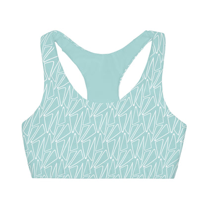 Teal Triangle Style Girls Seamless Sports Bra