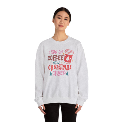 I run on Coffee and Christmas Cheer Unisex Heavy Blend™ Crewneck Sweatshirt