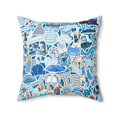 Blue Swiftie Square Pillow with Insert, Offered in 4 Sizes