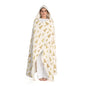 Gold Christmas Tree Hooded Sherpa Fleece Blanket