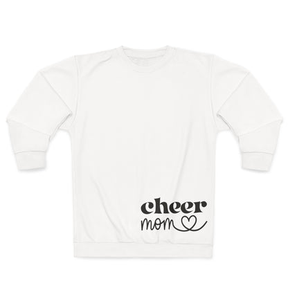 Cheer Mom Lower Corner Custom Cheerleader Sweatshirt White